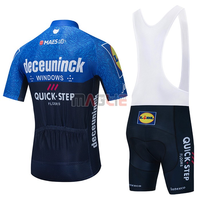 Maglia Deceuninck Quick Step Manica Corta 2021 Blu Viola